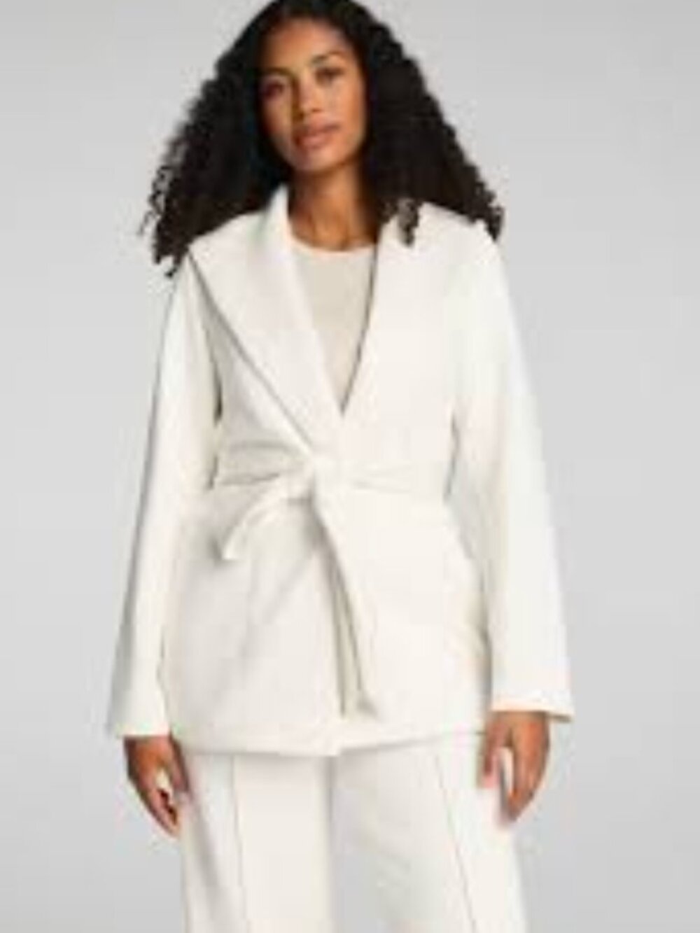 Spanx AirEssentials Open Wrap Cardigan Powder white jacket l large